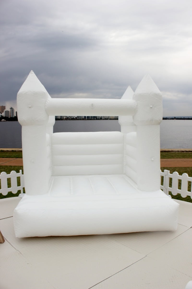 white bounce house